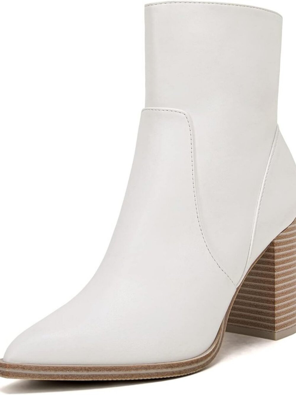 Stylish Pointed Toe Ankle Boots with Chunky Heel & Side Zipper - Faux Leather